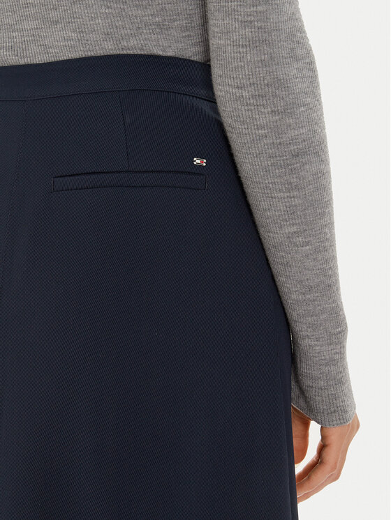 Tommy Hilfiger Tommy Hilfiger Midi szoknya WW0WW43628 Sötétkék Regular Fit
