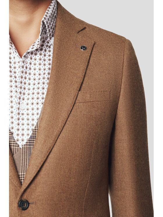 Lancerto Lancerto Marynarka Kelowna MA073224000006 Beżowy Slim Fit