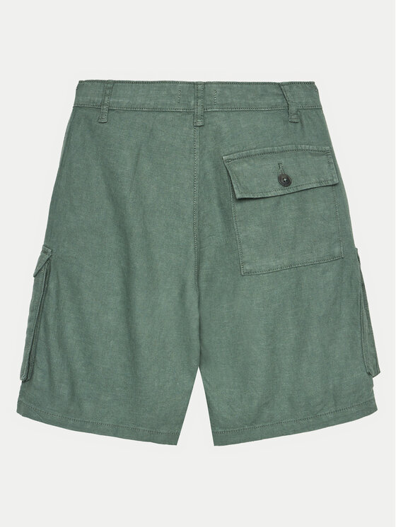 United Colors Of Benetton United Colors Of Benetton Kratke hlače iz tkanine 424RC902X Zelena Regular Fit