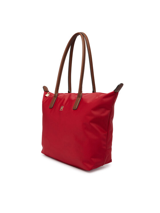 Tommy Hilfiger Tommy Hilfiger Дамска чанта Popette Tote AW0AW17711 Червен