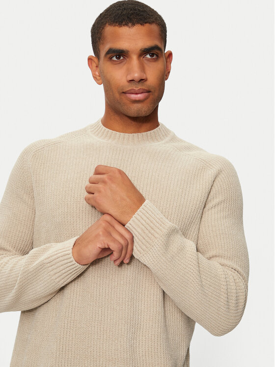BOSS Boss Sweter 50523568 Beżowy Regular Fit