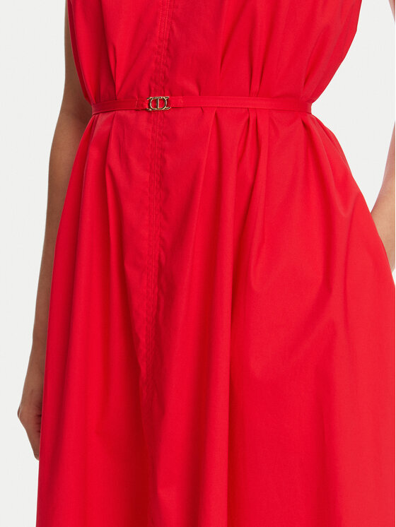 TWINSET TWINSET Koktejlové šaty 251TT2221 Červená Regular Fit