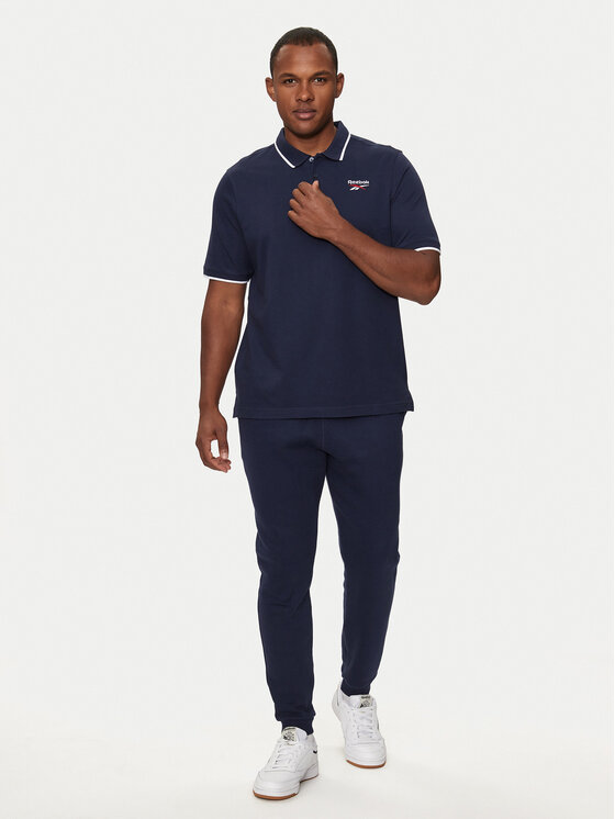 Reebok Reebok Polo Identity Small Logo Polo 100073032 Granatowy Regular Fit