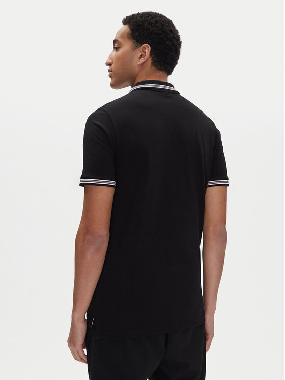 Fila Fila Тениска с яка и копчета Lubeek FAM0898 Черен Regular Fit