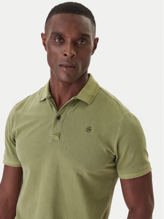 G-Star Raw G-Star Raw Polo marškinėliai Dunda D11595-D756 Žalia Slim Fit