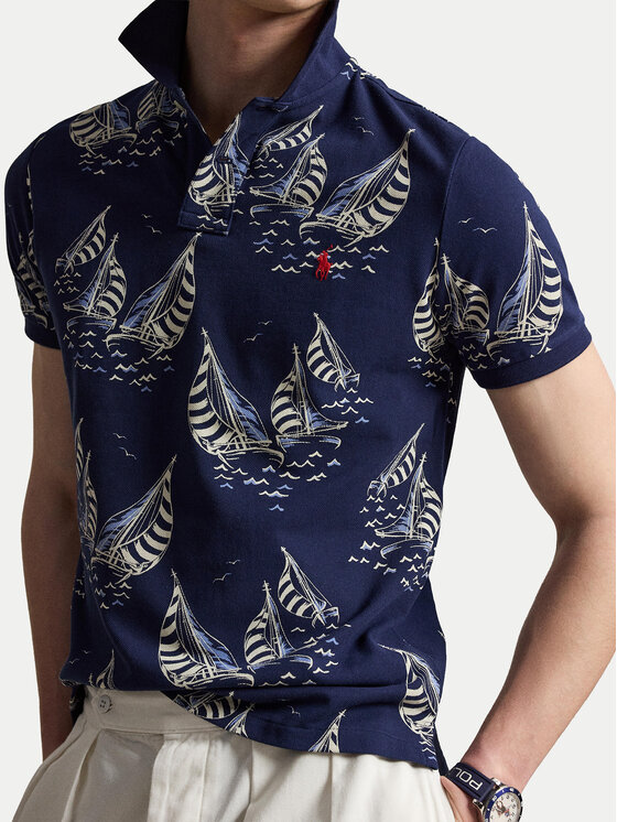 Polo Ralph Lauren Polo Ralph Lauren Poloshirt 710B18828001 Dunkelblau Custom Slim Fit