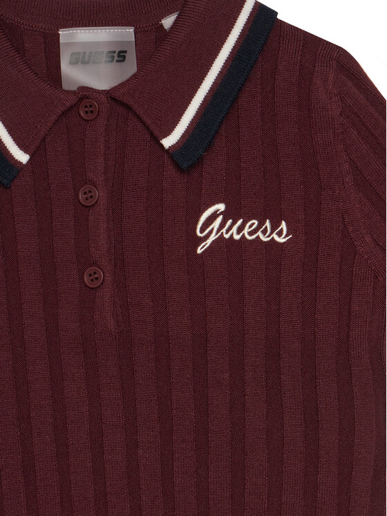 Guess Guess Polo J5BP01 Z1152 Μπορντό Regular Fit
