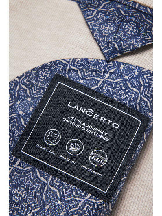 Lancerto Lancerto Marynarka Torino MA131224000011 Beżowy Slim Fit