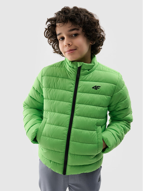 4F 4F Vatovaná bunda 4FJWSS25TDJAM520-45S Zelená Regular Fit