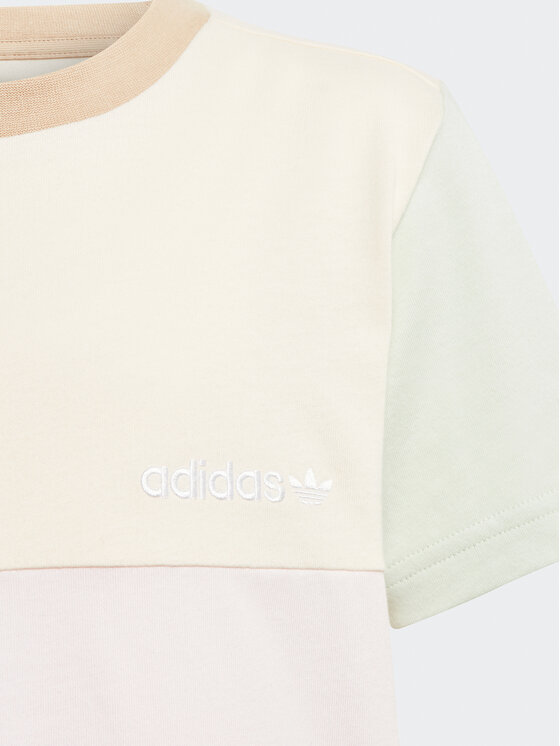 adidas adidas Majica Colourblock T-Shirt HK9819 Bež Regular Fit