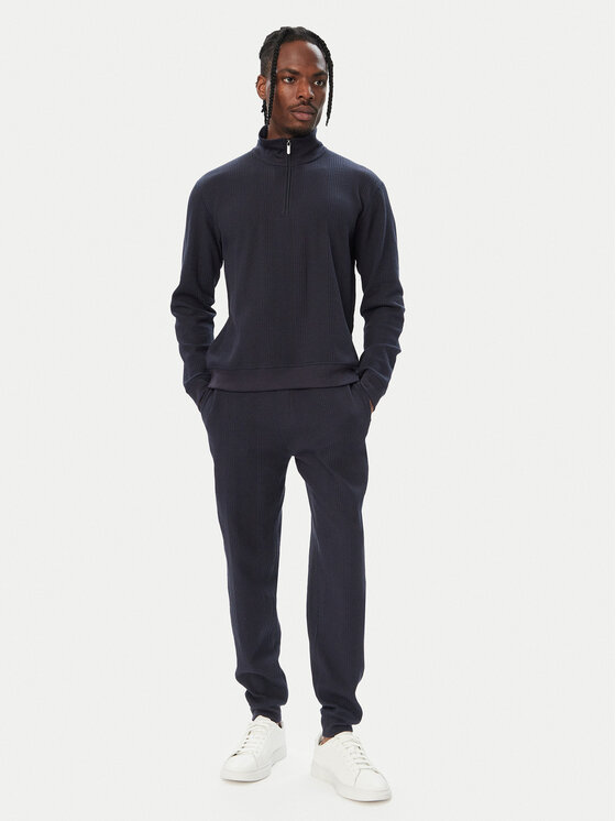 BOSS BOSS Hanorac Structure 50545597 Bleumarin Regular Fit