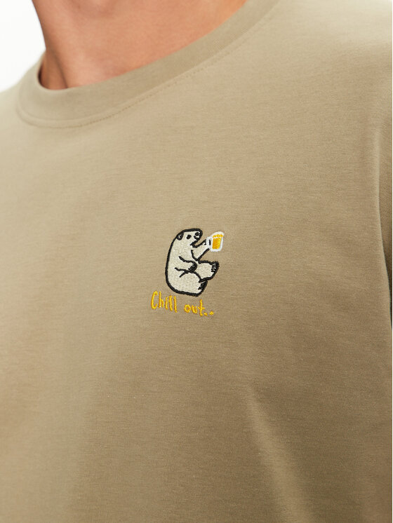 Lindbergh Lindbergh T-krekls 30-400235 Zaļš Relaxed Fit