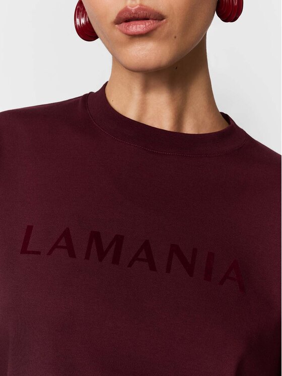 La Mania La Mania T-Shirt CHUCK Bordowy Basic Fit
