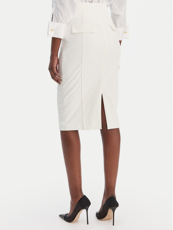 Elisabetta Franchi Elisabetta Franchi Pouzdrová sukně GO-159-61E2-V360 Écru Regular Fit