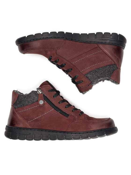 Go Soft Go Soft Stiefeletten WI23-GHANA-07 Dunkelrot