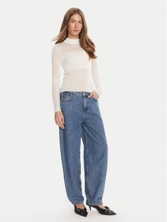 HUGO HUGO Sweter Slumy_B 50543045 Écru Slim Fit