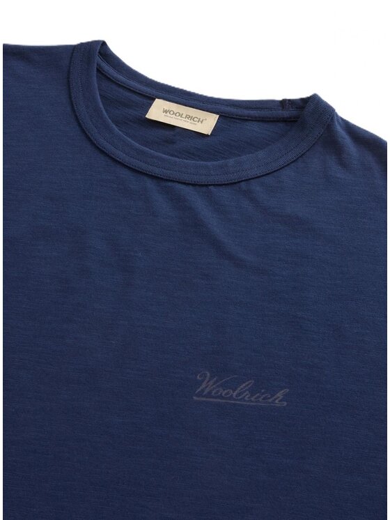 Woolrich Woolrich T-Shirt cfwote0161mrut4061-3827 Niebieski Regular Fit