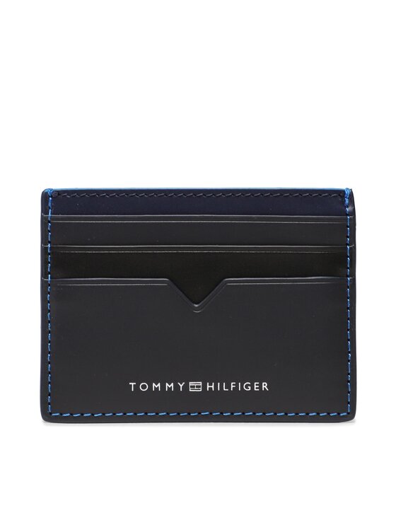 Etui pentru carduri Tommy Hilfiger Th Modern Lather Cc Holder AM0AM10994 Bleumarin