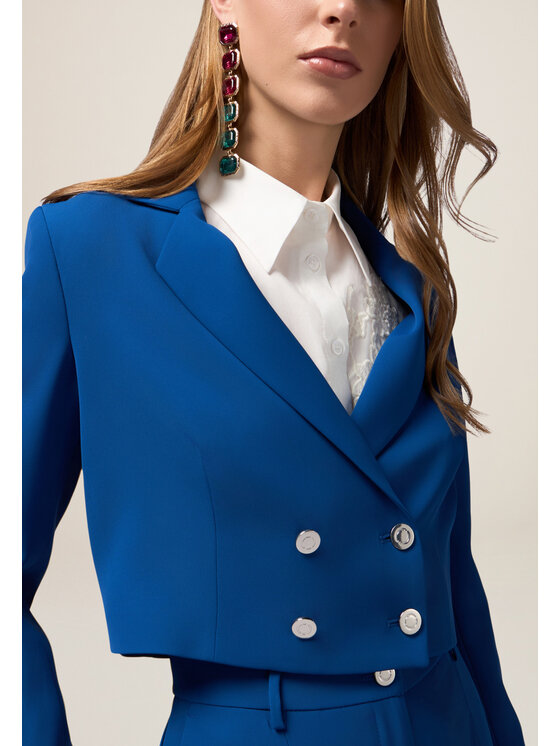 Oltre Oltre Giacca outdoor Q742R004554N024 Turchese Cropp Fit