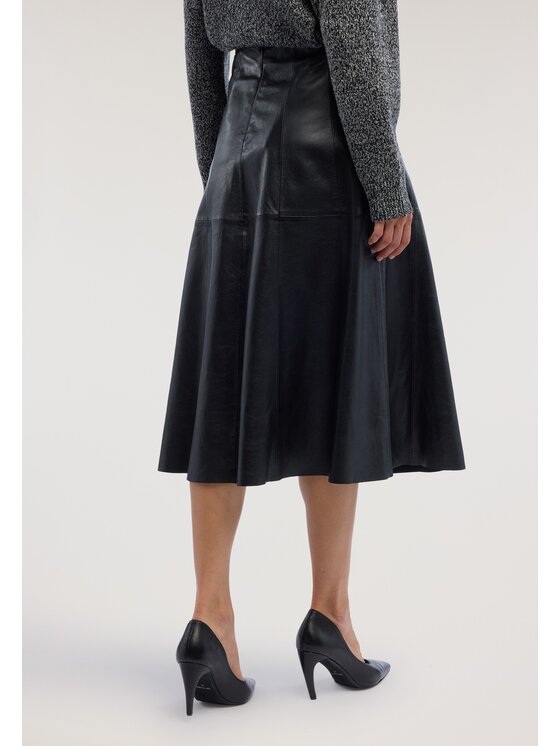 Trussardi Trussardi Spódnica skórzana 1300A000688N033 Czarny A-Line Fit
