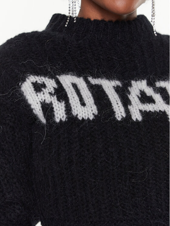 ROTATE ROTATE Megztinis Knit Puff-Sleeve RT2286 Juoda Regular Fit