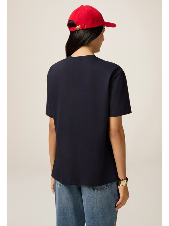 Oltre Oltre T-shirt G054J004422N034 Blu Boxy Fit