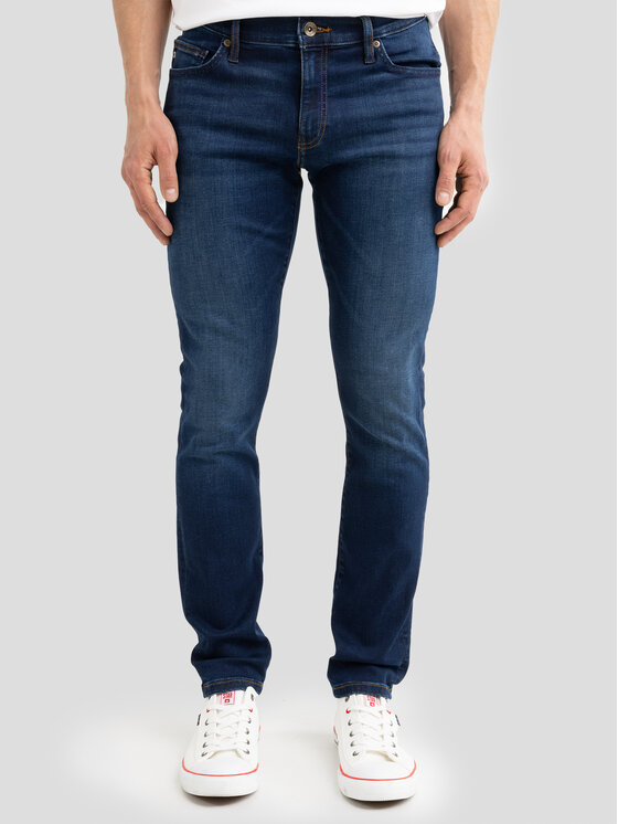 BIG STAR BIG STAR Jeansy DERIC Granatowy Skinny Fit