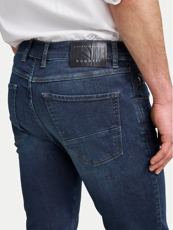 Bugatti Bugatti Džínsy 3278D 96635 Tmavomodrá Slim Fit