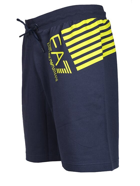 EA7 Emporio Armani EA7 Emporio Armani Bavlnené šortky 3GPS69 PJ05Z Tmavomodrá Regular Fit