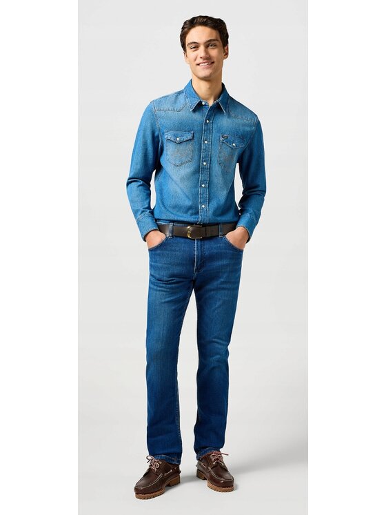 Wrangler Wrangler Jeansy Greensboro Niebieski Regular Fit