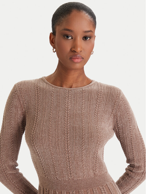 Guess Guess Vestito di maglia W5BK79 Z3902 Beige Regular Fit