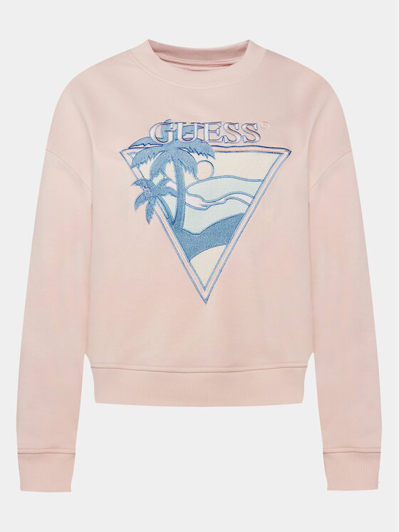Guess Guess Bluza W4GQ11 KBK32 Różowy Relaxed Fit