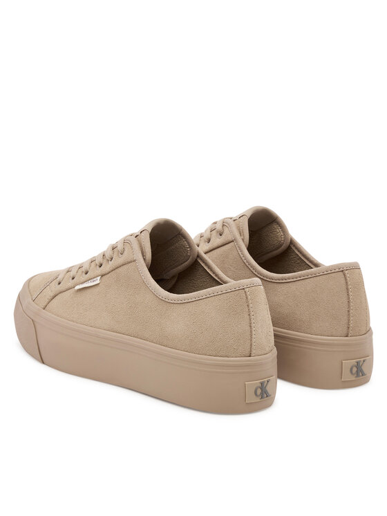 Calvin Klein Calvin Klein Снікерcи Vulc Flatf Lace Up Sue/Wl Ck YW0YW02000 Бежевий