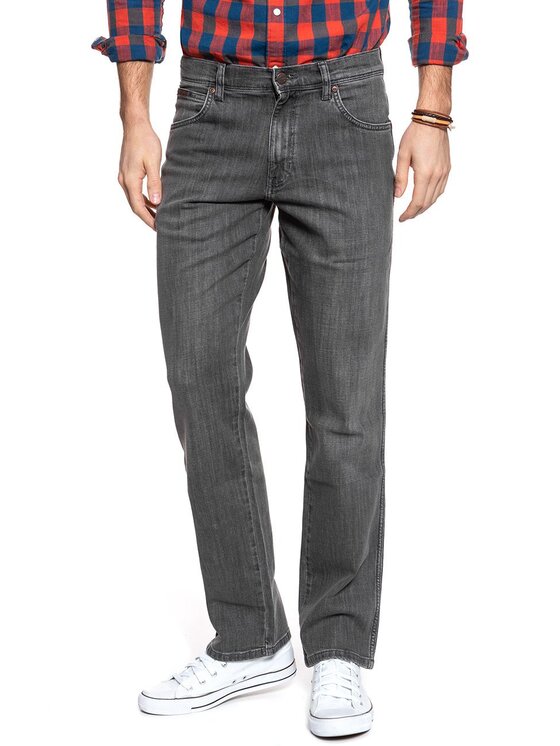 Wrangler Wrangler Spodnie materiałowe TEXAS Szary Straight Fit