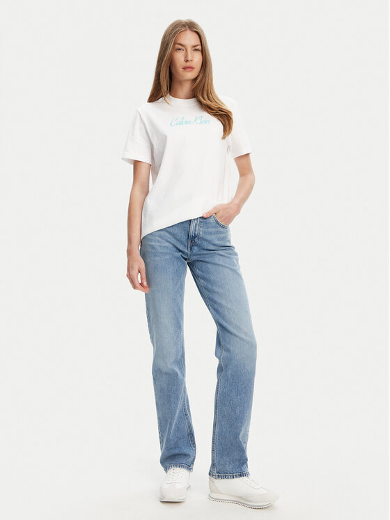 Calvin Klein Jeans Calvin Klein Jeans T-Shirt Classic Logo LV047C854G Biały Regular Fit
