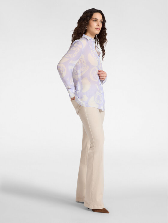Elena Mirò Elena Mirò Koszula 5001P000316N002 Fioletowy Regular Fit