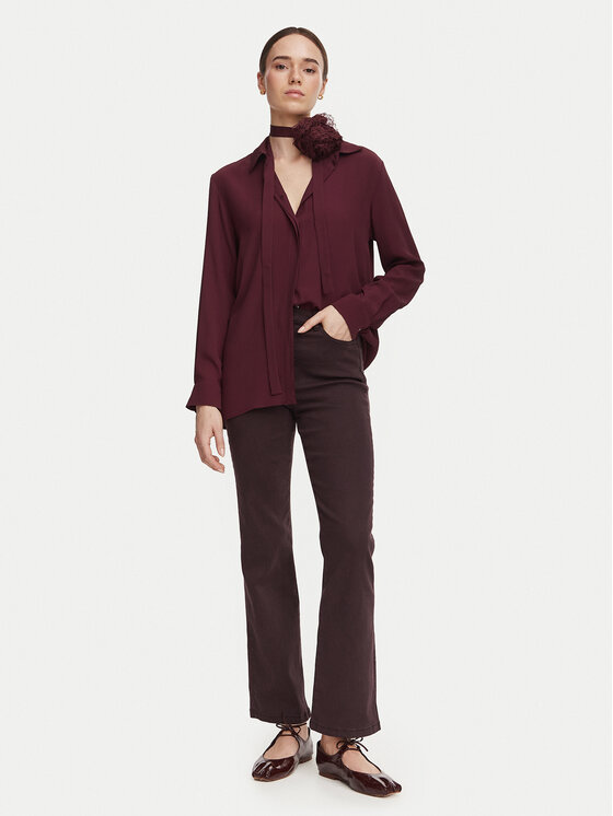 Marella Marella Hemd Orca 2623116041 Dunkelrot Regular Fit