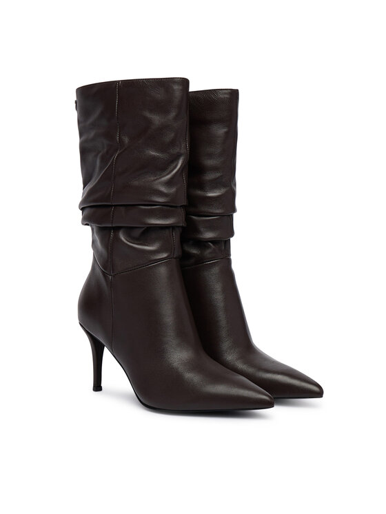 Guess Guess Botine FLFCRL LEA11 Maro închis