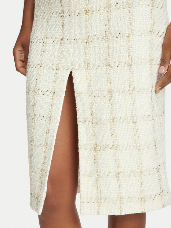 Elisabetta Franchi Elisabetta Franchi Spódnica ołówkowa GO-232-67E2-V440 Kremowy Slim Fit
