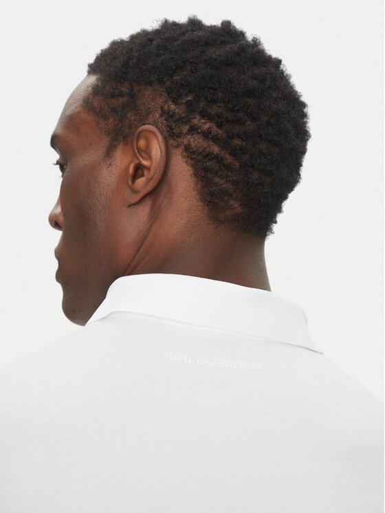 KARL LAGERFELD KARL LAGERFELD Polokošeľa 745750 500221 Biela Regular Fit