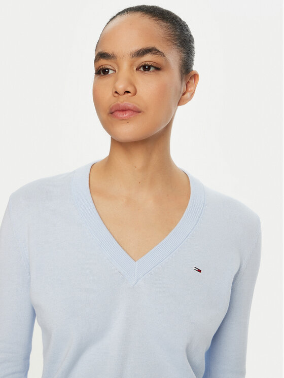 Tommy Jeans Tommy Jeans Džemper Essential DW0DW19888 Svijetloplava Regular Fit