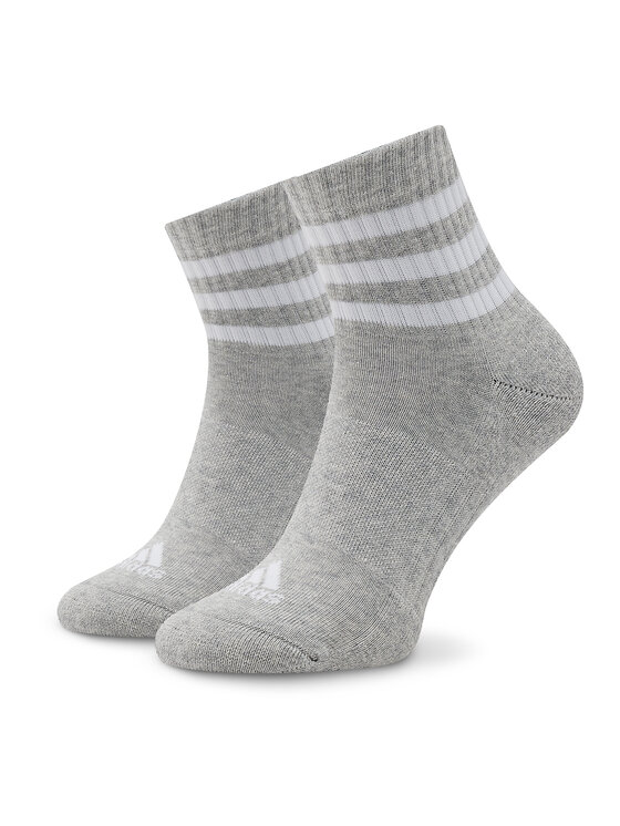 adidas adidas Rövid zoknik 3-Stripes Cushioned Sportswear Mid-Cut Socks 3 Pairs IC1318 Szürke
