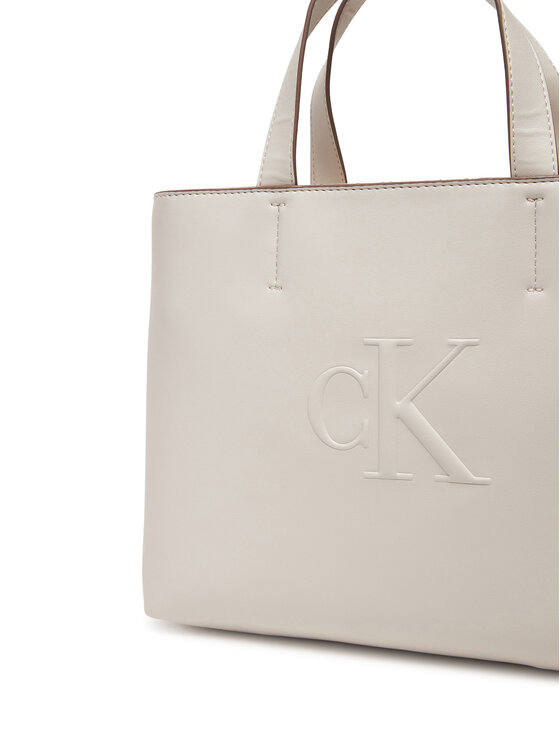 Calvin Klein Jeans Calvin Klein Jeans Дамска чанта Sculpted Mini Ew Tote LV04K3111G Екрю