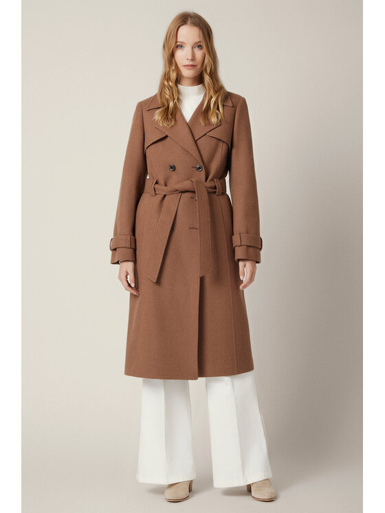 Lancerto Lancerto Płaszcz Mistelle PC073225000010 Brązowy Regular Fit