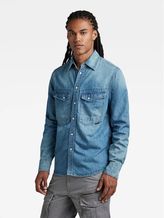 G-Star Raw Jeanshemd D23006-D303-D890 Blau Regular Fit