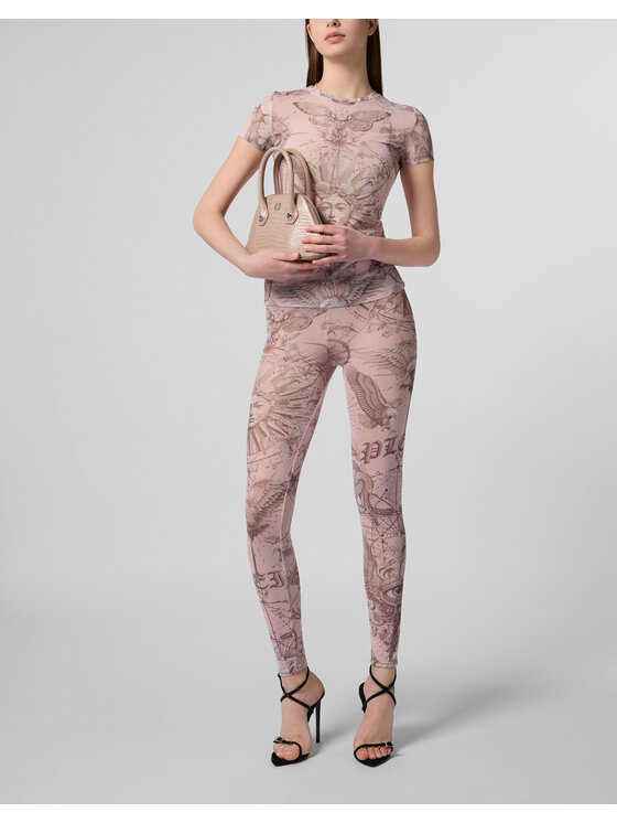 PHILIPP PLEIN PHILIPP PLEIN Legginsy 29893 Różowy