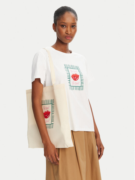 Marella Marella T-Shirt Cappero 2515971052 Biały Regular Fit