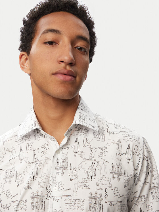 KARL LAGERFELD KARL LAGERFELD Camicia 605000 563613 Bianco Regular Fit