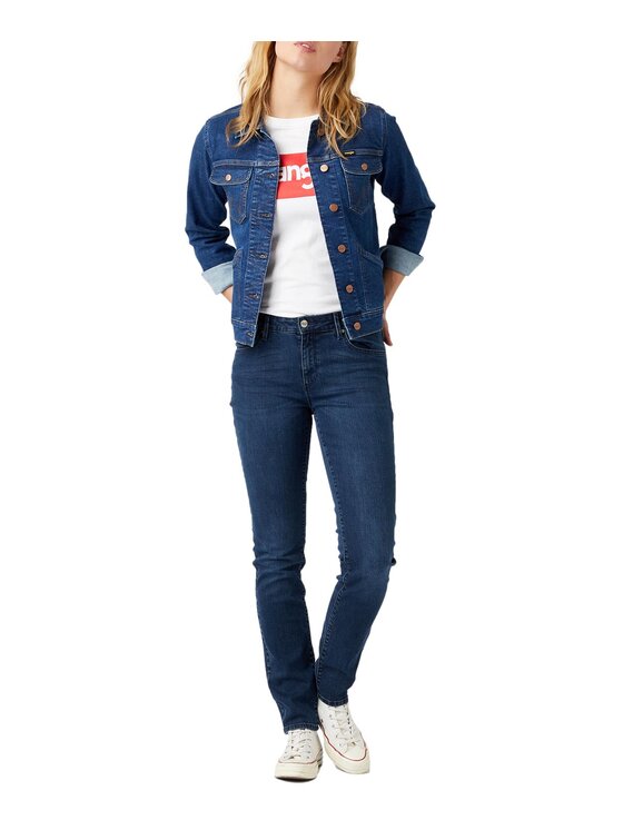 Wrangler Wrangler Jeansy W28LLT98M Granatowy Slim Fit