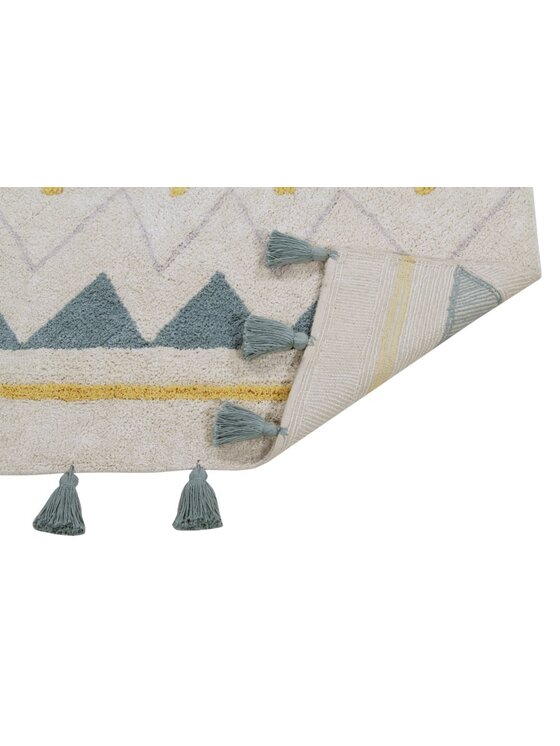 Lorena Canals Lorena Canals Dywan Dywan Bawełniany Azteca Natural Vintage Blue 120x160 cm Beżowy